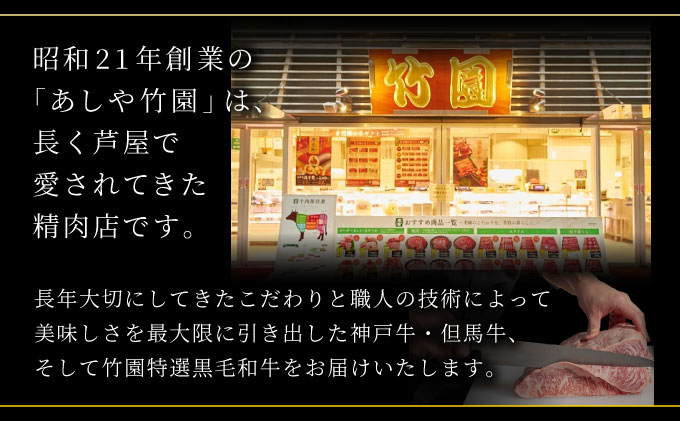 神戸牛 霜降り 食べ比べ セット（カタロース ・ ウデ）1kg【あしや竹園】054-a020｜ 牛肉 黒毛和牛 スライス すき焼き しゃぶしゃぶ ギフト 贈答用 肉 お肉 霜降り 芦屋市 芦屋 兵庫