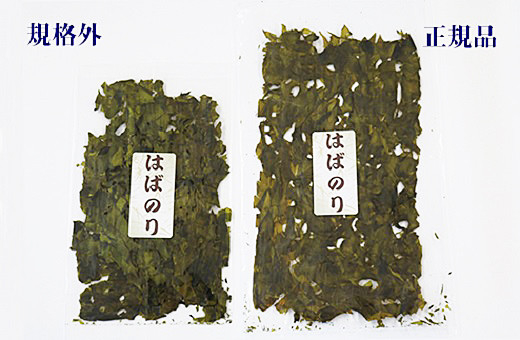 写真左側が型崩れしてしまった｢規格外品｣です。