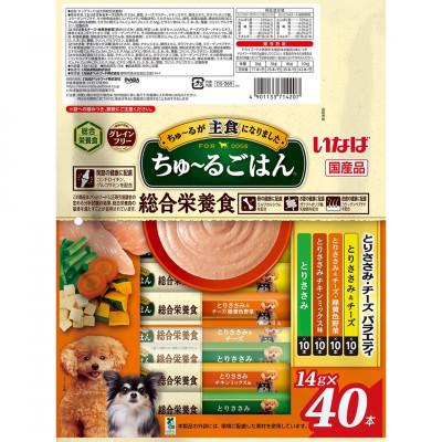 ふるさと納税 静岡市 いなば　犬・ちゅ〜るごはん　とりささみ・チーズバラエティ　(14g×40本)×8袋 |  | 01