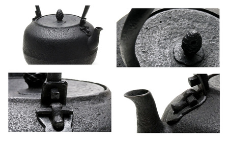 【南部鉄器】姥口宝珠形鉄瓶(うばぐちほうじゅがたてつびん) 仁左衛門釜 1.9L 鉄瓶 やかん 急須 伝統工芸品 最高級品 プレゼント 観賞用 岩手県 盛岡市 御釜屋 鉄分 健康増進 鉄分摂取 お茶 