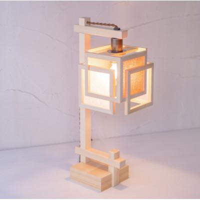 ふるさと納税 中野区 【国産檜】スタンドライト『旬ミニ shun-mini』 白×緋　A550-C