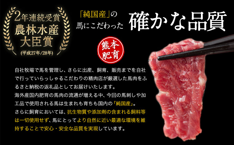 純国産馬肉8種セット 計2200g 熊本肥育 2年連続農林水産大臣賞受賞 《30日以内に出荷予定(土日祝除く)》---hkw_lcl_346_2200g---