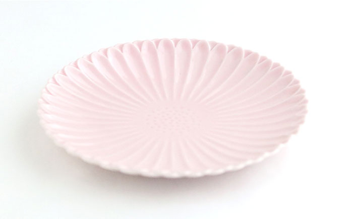 【波佐見焼】マリーゴールド プレート M ライトピンク 5枚セット ケーキ皿 取り皿【翔芳窯】 [FE127]