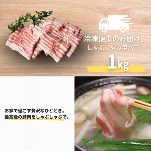 国産豚肉 豚肉 しゃぶしゃぶ用 バラ肉 1kg 三元豚 豚肉
