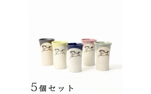 大堀相馬焼 松永窯 小タンブラー 5色セット