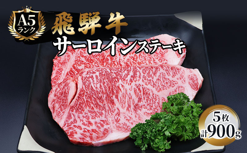 
飛騨牛 ステーキ サーロイン 180g×5枚 計900g A5 和牛 牛肉 ブランド牛 BBQ バーベキュー 贈り物 贈答 ギフト キャンプ アウトドア 炭火
