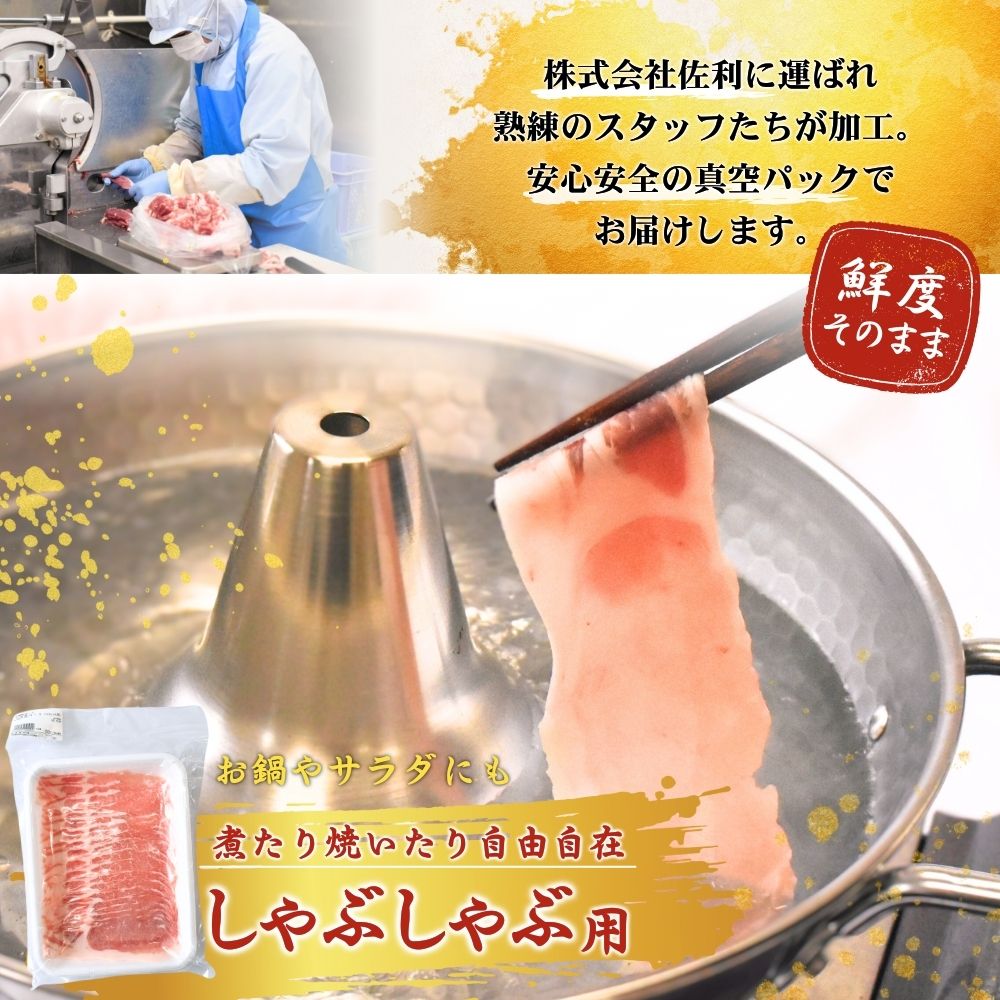 涌谷町産 宮城野ポーク 豚ロースしゃぶしゃぶ用 1kg ( 250g×4 ) 豚肉 焼肉 BBQ 冷しゃぶ サラダ 国産豚 冷凍 小分け 細切れ こま切れ 小間切れ 切り落とし 豚 ぶた 肉 生活応援 宮城県 東北 10000円 送料無料