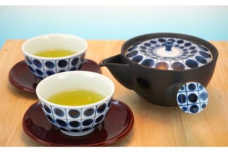 【波佐見焼】割水玉 茶器セット 湯飲み 急須 ティーポット 陶器 食器 皿 【岩永製陶】 [ZD20] 波佐見焼