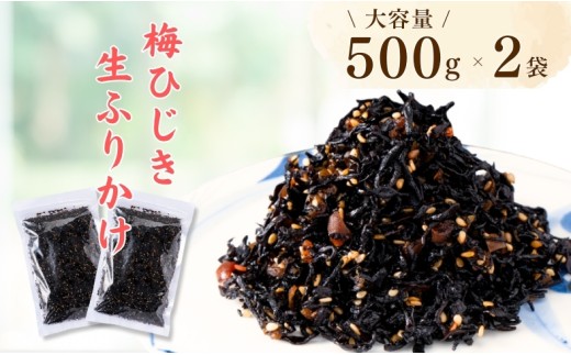 梅ひじき 500g×2袋 大容量 ソフトタイプ 生ふりかけ ふりかけ 梅 おにぎり ご飯のお供 ひじきご飯 サラダ 炊き込み オカベ 愛媛 伊予市｜B300