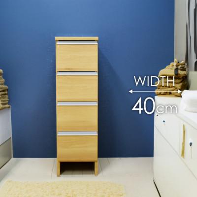 ふるさと納税 大川市 ランドリー収納 幅40cm 高さ100cm 奥行40cm ナチュラル【ポケット 40 LO】