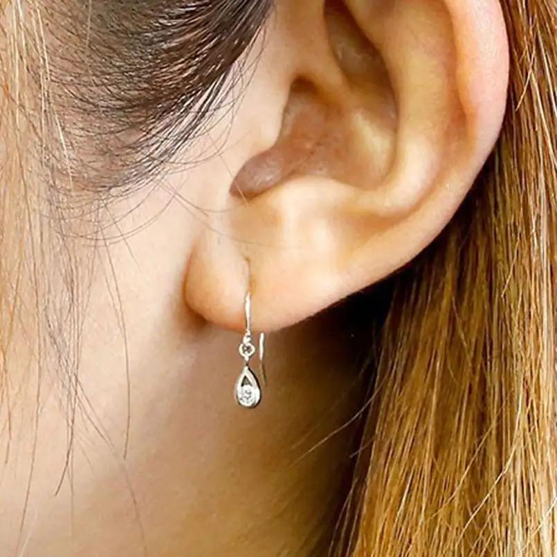  プラチナ ピアス ダイヤモンド フック ダイヤ 0.1ct フックピアス ペア pt900 シンプル ティアドロップ 雫 涙型 ドロップ 両耳 ジュエリー 人気 山梨県 昭和町 送料無料 管理番号7