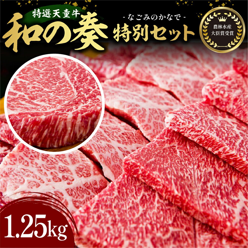 国産のエサのみで育てた特選天童牛"和の奏"特別セット(焼肉・ステーキセット)【山形県 天童市】