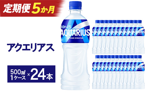 【5か月連続お届け】アクエリアス　500ml PET×24本　【04301-0041】