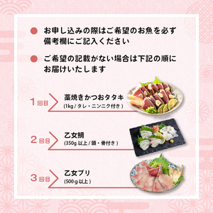 【 刺身 】 刺身定期便3ヶ月