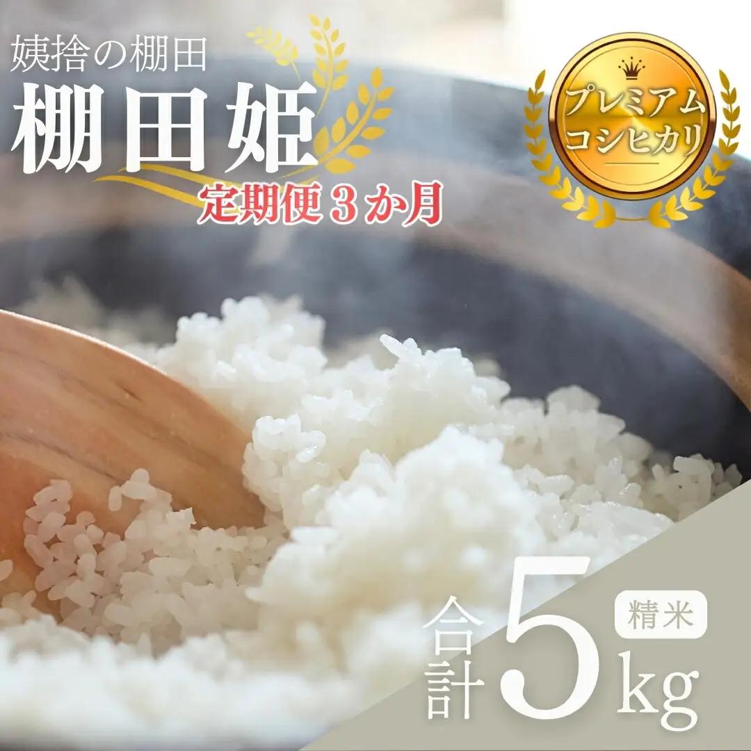 【2026年先行予約】【令和8年産】定期 3ヶ月 姨捨の棚田 プレミアムコシヒカリ 「 棚田姫 」 5kg| コシヒカリ