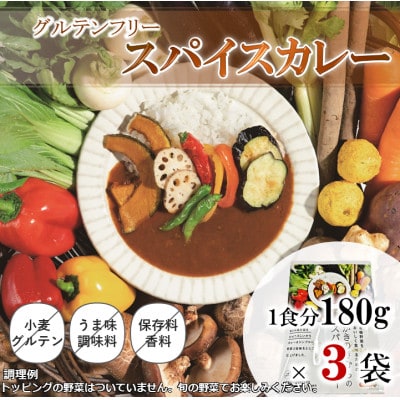 かきのきむらのスパイスカレー(3袋)とパックごはん農飯(白米1個・玄米2個)セット