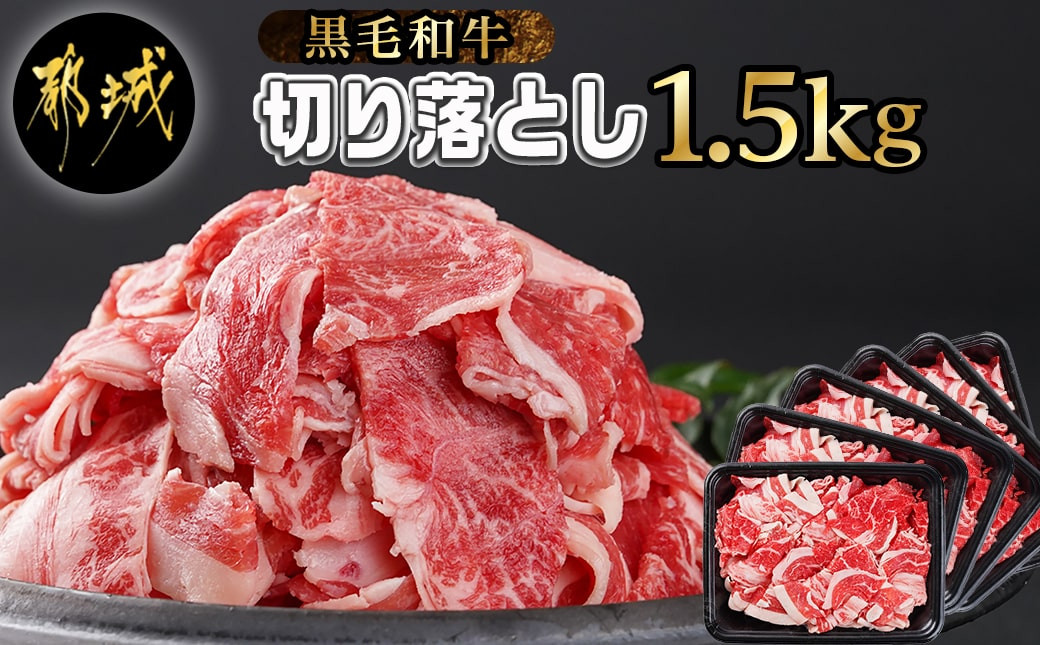 
【黒毛和牛】切り落とし1.5kg(250g×6パック)_MJ-I903_(都城市) 牛肉 国産黒毛和牛 外モモ ウデ マル バラ モモ ブリスケ 切り落とし 250g×6パック 小分けパック
