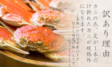 蒸し松葉ガニ 大1枚 ご自宅用 800～940g前後 ずわいがに カニ 訳アリ TM12 0722