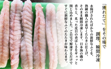 ふぐのたたき 2パック(約200g×2本) フグ 海鮮【石川県漁業協同組合小松支所】