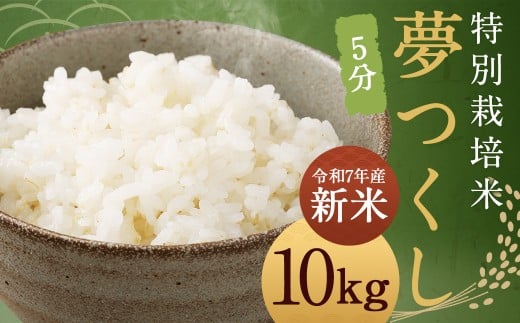 【5分】 夢つくし （特別栽培米） 約10kg 福岡県産 令和7年産 新米 米 こめ コメ
