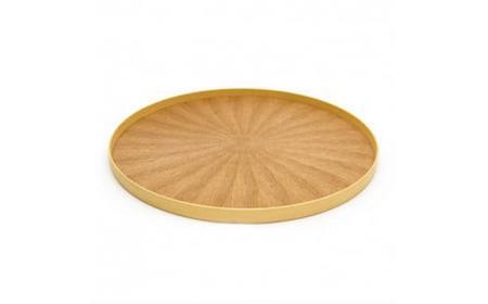 Round Rays Tray L タモ ash  ｜トレー プレート お皿 皿 食器 インテリア