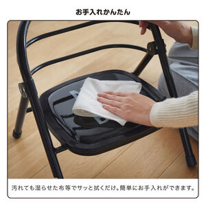 折りたたみパイプイス NewYork・Baby ブラック｜カトージ KATOJI ブランド ベビー用品 ベビーチェア 赤ちゃん 椅子 イス 出産祝い 出産祝 ギフト プレゼント 新生活 コンパクト 男