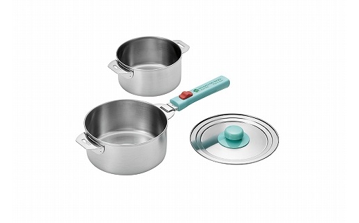 EJQ-800 燕熟の技 ステンレス鍋14cm & 16cm・着脱ハンドル付き FC013114