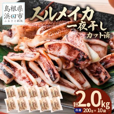 ふるさと納税 浜田市 島根県産浜田市加工　食べ応え大満足のスルメイカ一夜干し(2.0kg)【小分け個包装】
