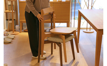 【開梱設置】高野木工 RIALTO CHAIR リアルト チェア オーク(グレー塗装) 板座 【10年保証】