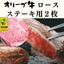 【ふるさと納税】オリーブ牛ロース　ステーキ用2枚　500g　お肉・牛肉・ステーキ・オリーブ牛ロース・ステーキ用