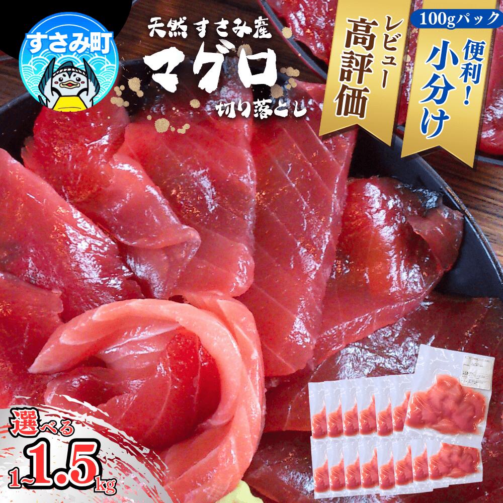 【ふるさと納税】まぐろ 切り落とし 便利&高評価★★★★★ 和歌山県すさみ産 天然生マグロ 家庭用 【選べる容量】1kg 1.5kg 鮪 ブロック 不揃い 海鮮丼 寿司 手巻き寿司 漬け丼 海鮮 小分け 魚介 個包装 真空包装 刺身 和歌山 すさみ町 10000円以下 1万以下