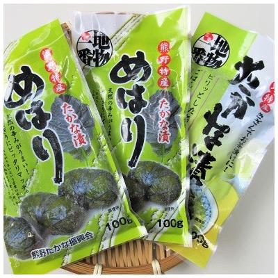 ふるさと納税 熊野市 熊野特産　たかな漬「めはり」100g×5袋　きざみ用100g×5袋【化粧箱入り】