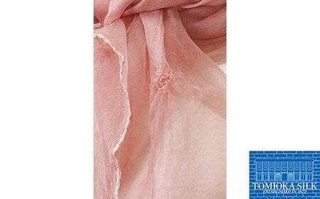 TOMIOKA SILK オーガンジーストール 「草木染」＜ブルーグレー＞ 富岡シルク 国産 草木染 プレミアム ストール 春繭 シルク 絹 青 ブルーグレー ファッション 贈り物 ギフト F21E-