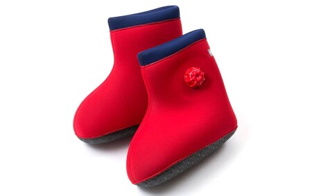 クロッツやわらか湯たんぽ 足用タイプ 底あり(レッド/Mサイズ)_2640R-2