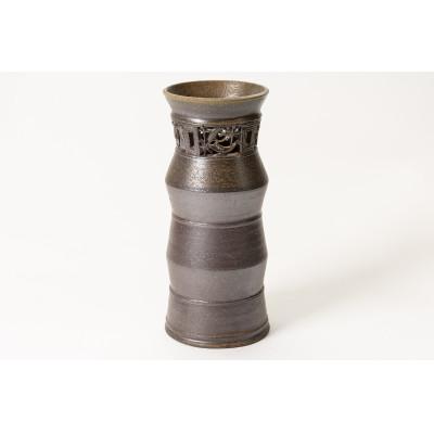 ふるさと納税 備前市 透かし花器　木戸明彦作