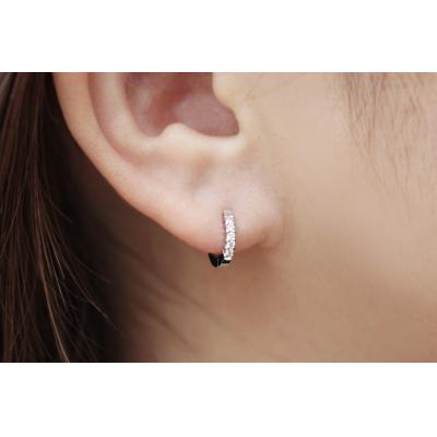 ふるさと納税 甲府市 PT900 ダイヤフープピアス 中折れ式 0.1ct 05405 |  | 03