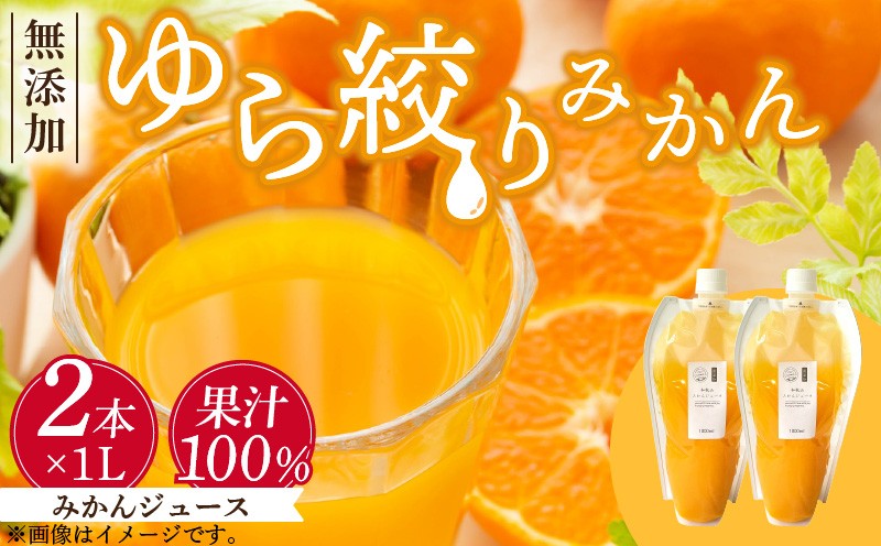 
DG6016n_みかんジュース 1L × 2本「ゆら絞りみかん 無添加」
