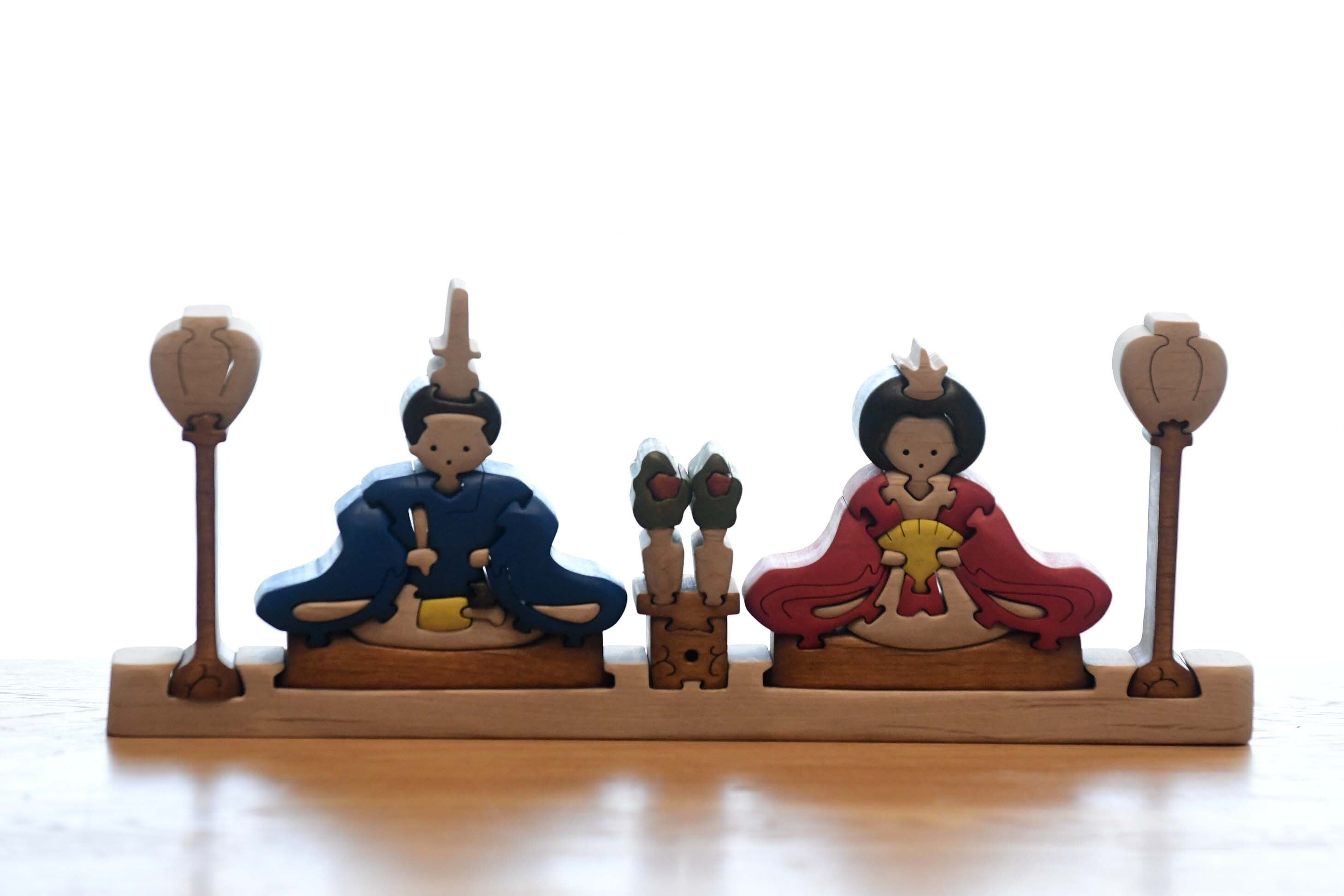 
おひなさま　親王飾り 木製のパズル 知育玩具 木製 パズル おもちゃ プレゼント 男の子 女の子 誕生日 クリスマス 子供 大人 ギフト つみき 積木 送料無料
