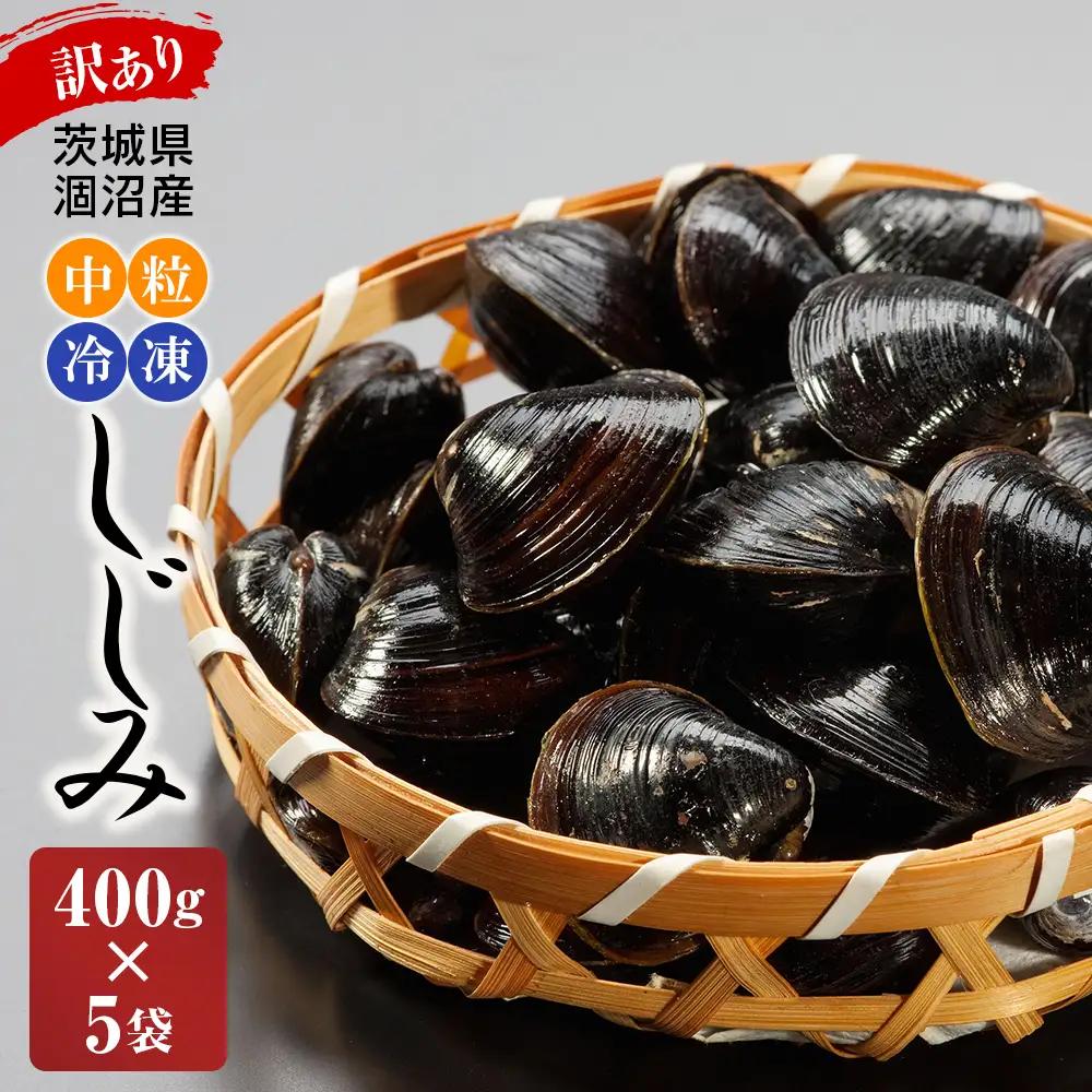 訳あり 涸沼産 中粒 冷凍 シジミ 2kg(400g×5袋) _CB004