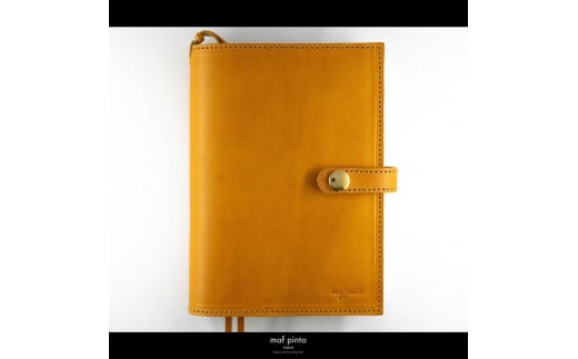 maf pinto (マフ ピント) レザー手帳カバー A5 イエロー 本革 日本製
