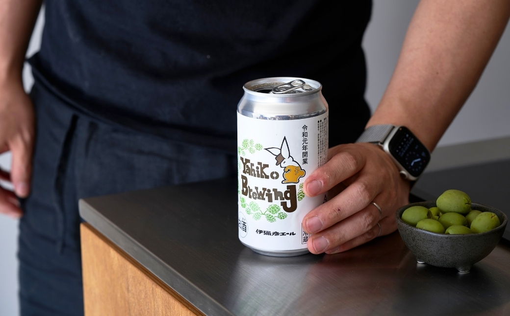 弥彦ブリューイング クラフトビール(発泡酒) 伊彌彦エール(缶・無濾過生) 355ml×12本セット | 缶ビール ビール 特別栽培米コシヒカリ「伊彌彦米」使用 新潟県 弥彦村産