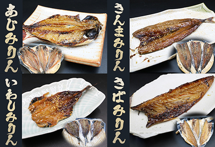 【極味の定期便】特製！みりん干し詰合せ ４種12枚 × 選べる３カ月《毎月発送》　[0044-0003]
