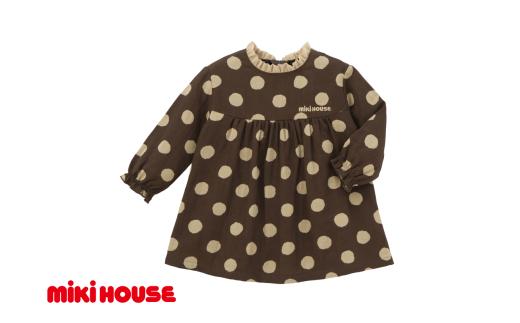 【ミキハウス】ワンピース 子供用（81-16）こども 子ども服 子ども 子供 子供服 播州織 mikihouse ミキハウス　110サイズ