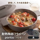 【ふるさと納税】【美濃焼】耐熱陶器 フライパン panta 黒【やまい伊藤製陶所】食器 耐熱皿 グラタン皿[MCW013]