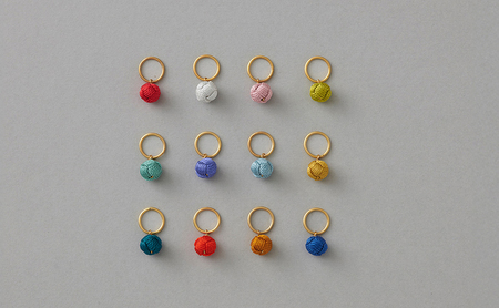 縁起の良いベビーリングと綴織カバー＜命名指輪＞ 十二月