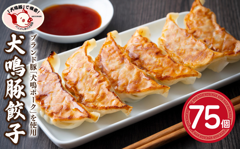 【泉佐野ブランド豚】犬鳴豚餃子 75個 (25個×3袋)