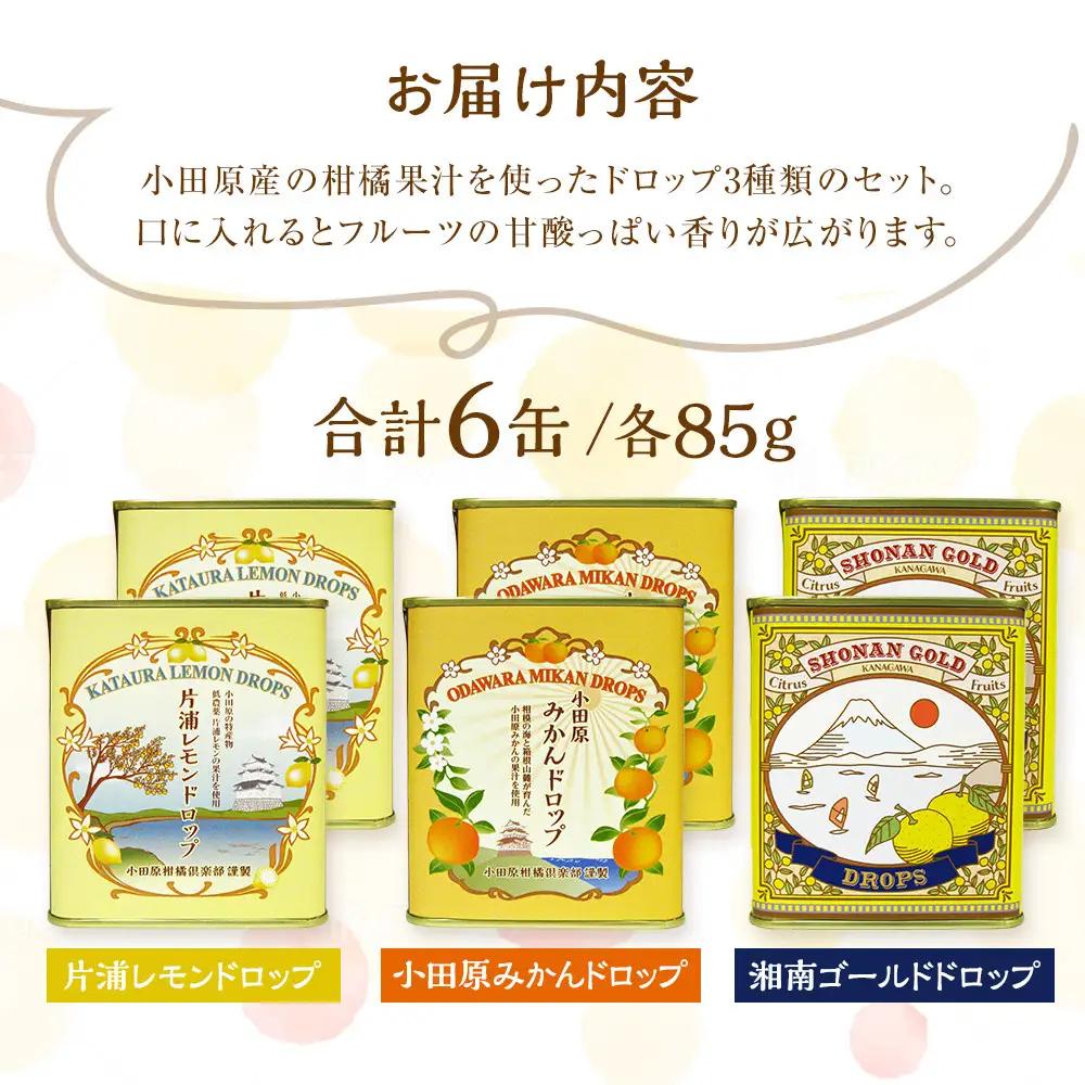 【小田原のフルーツ果汁を使ったドロップ3種類×2個セット】口に入れるとフルーツの香りが広がるドロップ。【 ドロップ 神奈川県 小田原市 ドロップ】