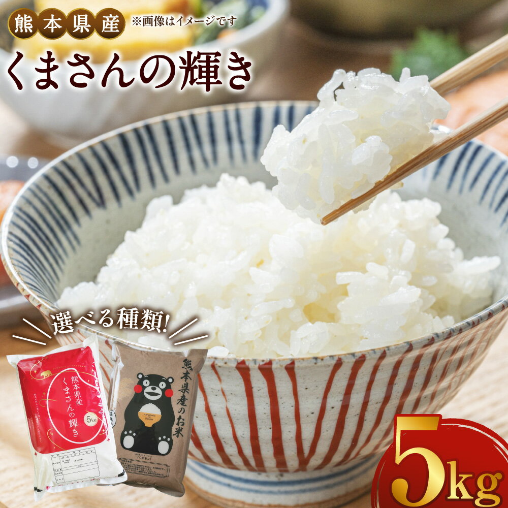 【ふるさと納税】＜選べる品種＞【令和7年度産】熊本県産 くまさんの輝き / 塩栽培米くまさんの輝き 5kg お米 こめ コメ 白米 精米 単一原料米 ごはん ご飯 おにぎり お弁当 国産 九州 熊本県 送料無料 【2025年12月上旬発送開始】