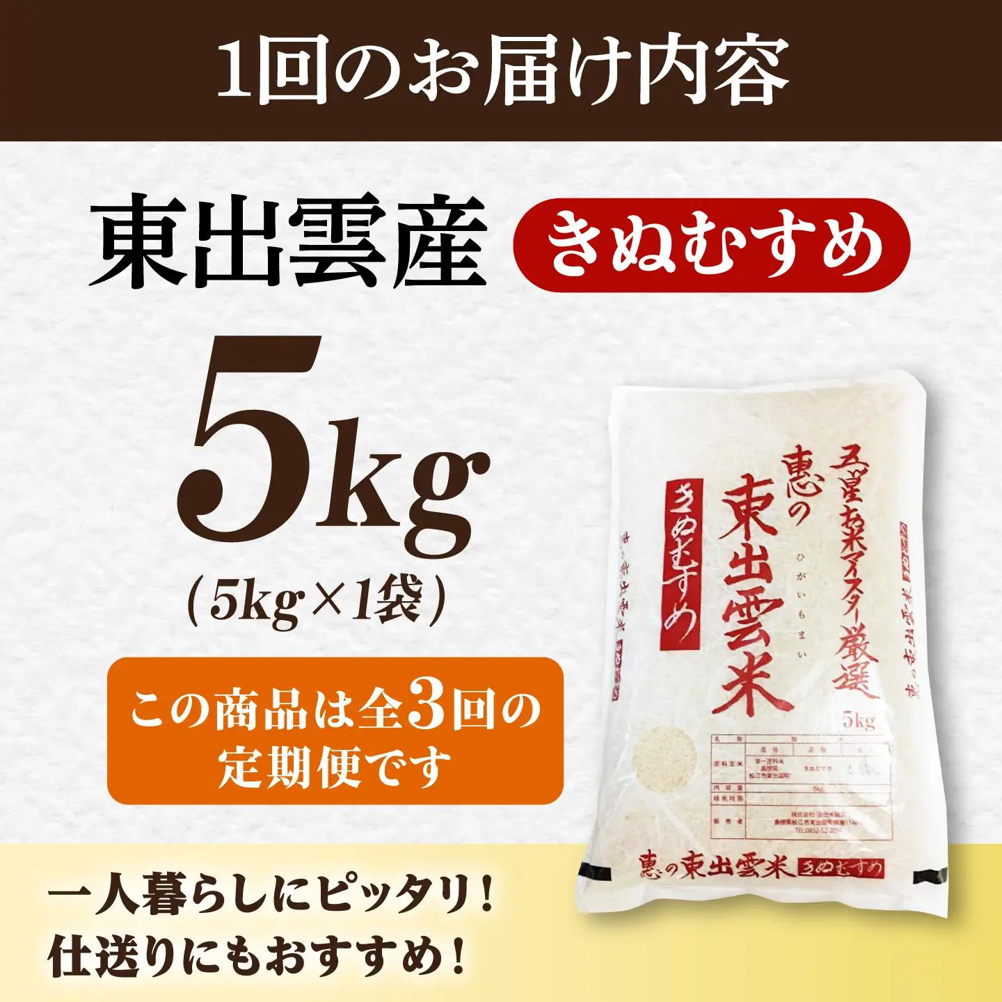 令和8年産 新米 きぬむすめ 5kg 3回定期便 新米[ALBU022]