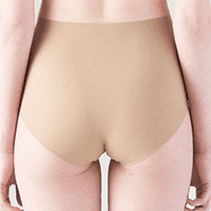 レディース【Smoon】深ばきショーツ1枚シームレス (06-38-BE-L)　Lサイズ・BE